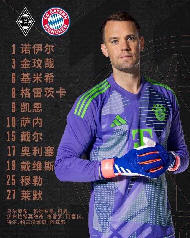 【德甲】凯恩点射，拜仁1比0门兴取2025开门红